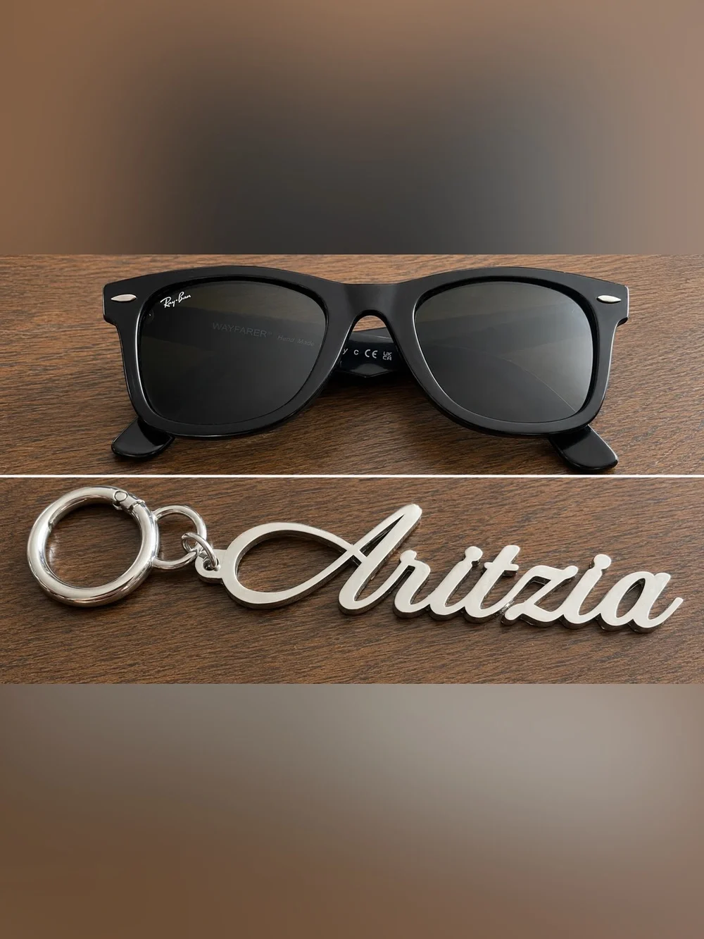 Aritzia Logo Keychain Bag Charm Silver Tone 5.5” Cool Girl Chic Collectible